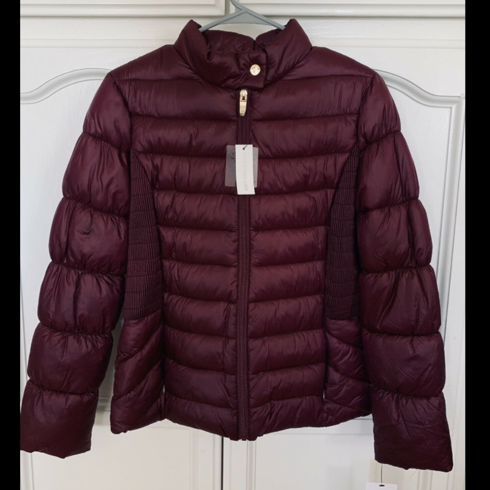 Via Spiga Stand Collar Packable Puffer Coat